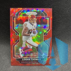 2021 Panini Prizm Red Cracked Ice Logan Thomas #210 Washington
